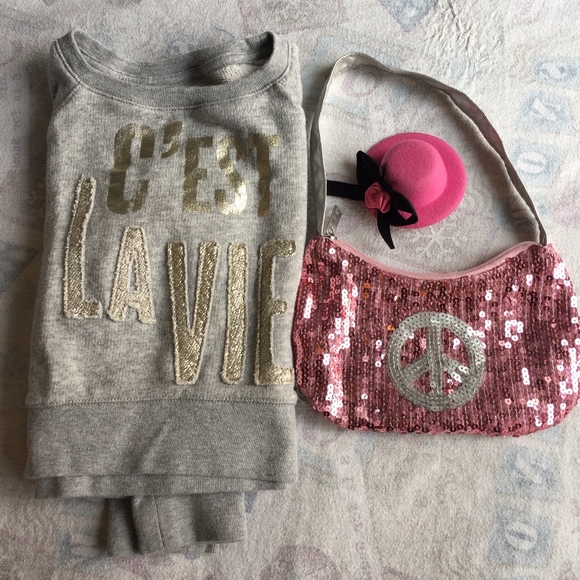 Aeropostale Girls c'est la vie Sweatshirt sz 5 - Picture 3 of 8
